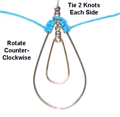 larks head earrings knots tie